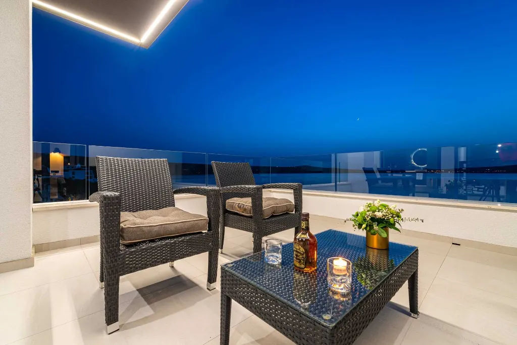 Beachfront Villa Retreat with Pool in Novigrad