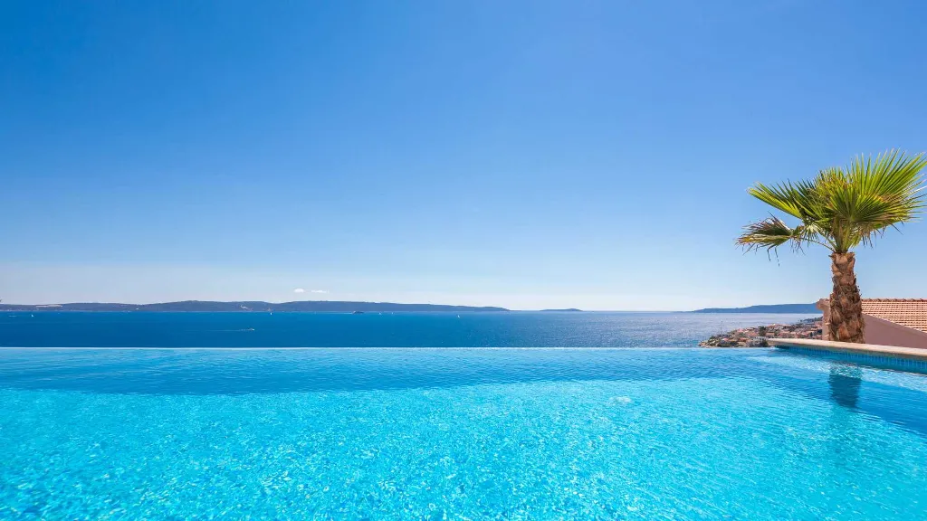 Modern Family Villa with Pool in Okrug Gornji