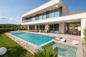 Modern Villa with Pool and Sports Courts in Srinjine