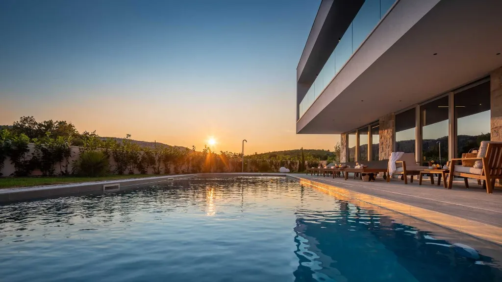 Modern Villa with Pool and Sports Courts in Srinjine