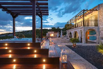 Modern Family Villa with Pool in Senj