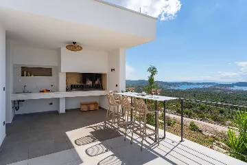 Modern Villa Retreat with Pool in Rogoznica