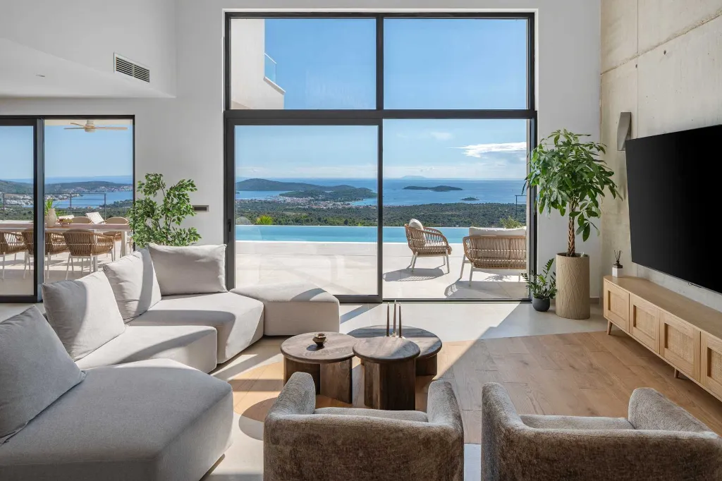 Modern Villa Retreat with Pool in Rogoznica