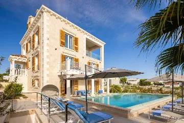 Contemporary Seaside Villa with Pool in Rogoznica