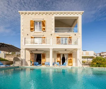 Contemporary Seaside Villa with Pool in Rogoznica