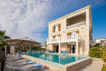 Contemporary Seaside Villa with Pool in Rogoznica