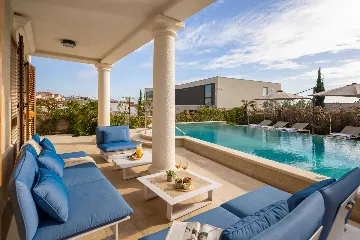 Contemporary Seaside Villa with Pool in Rogoznica