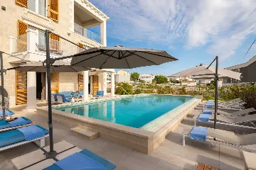 Contemporary Seaside Villa with Pool in Rogoznica