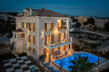 Contemporary Seaside Villa with Pool in Rogoznica