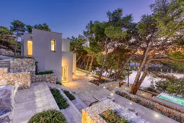 Modern Beachfront Villa with Pool Primošten