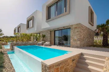 Modern Poolside Villa with Beach Access in Tkon