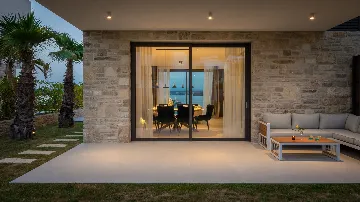 Modern Poolside Villa with Beach Access in Tkon