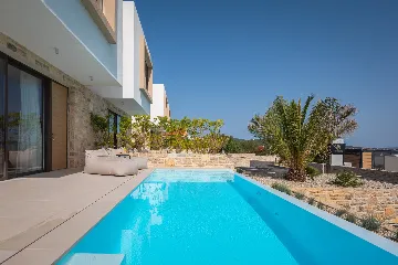 Modern Beachfront Villa with Private Pool in Tkon