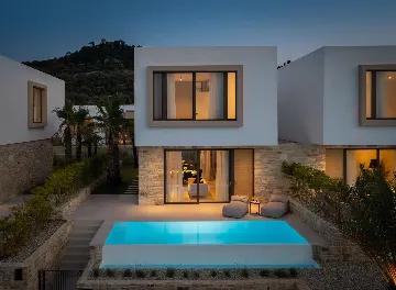 Modern Beachfront Villa with Private Pool in Tkon