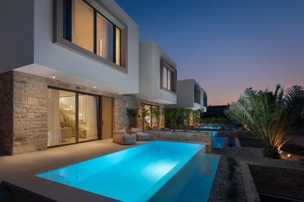 Modern Beachfront Villa with Private Pool in Tkon