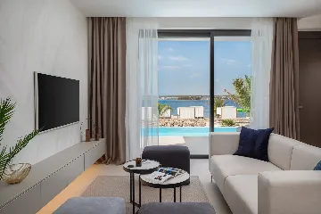 Modern Beachfront Villa with Private Pool in Tkon