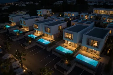 Beachfront Villa with Pool in Tkon