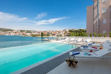 Contemporary Seafront Villa with Private Pool in Okrug Gornji