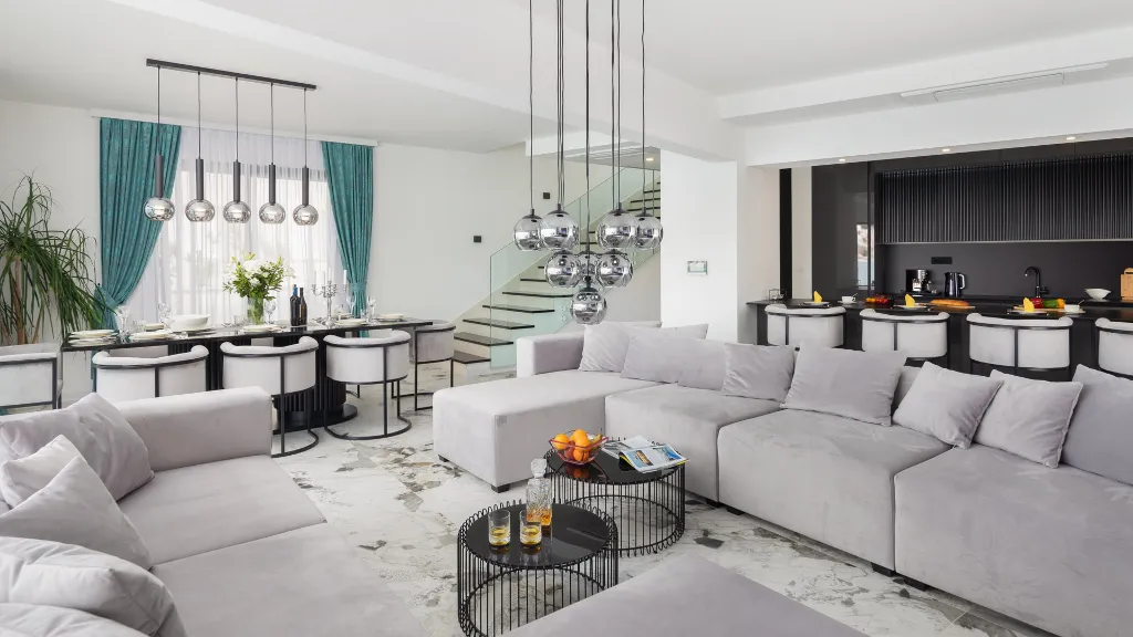 Contemporary Seafront Villa with Private Pool in Okrug Gornji
