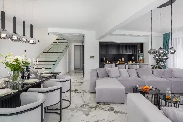 Contemporary Seafront Villa with Private Pool in Okrug Gornji