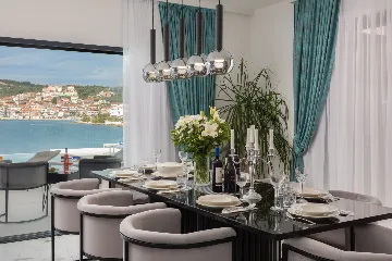Contemporary Seafront Villa with Private Pool in Okrug Gornji