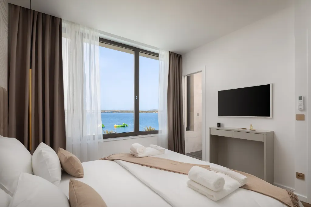 Beachfront Family Villa with Pool in Tkon