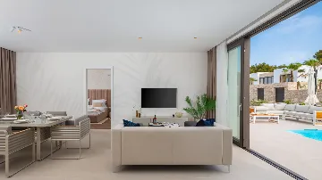 Contemporary Seaside Villa with Pool in Tkon