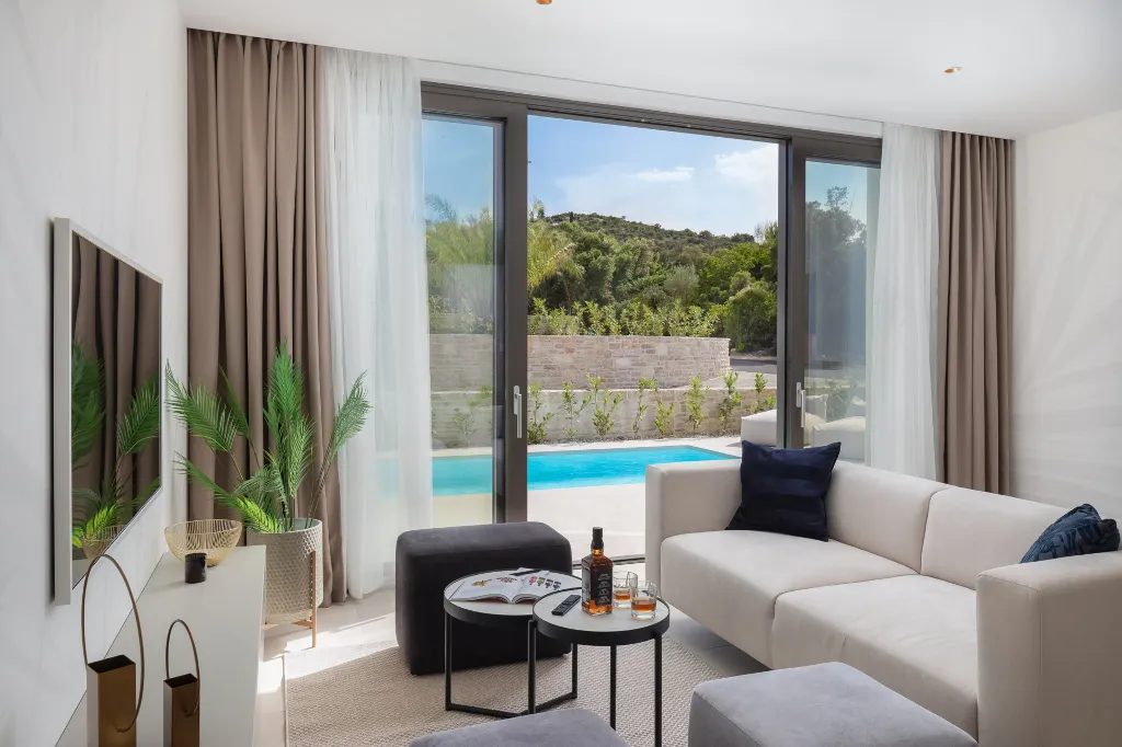 Contemporary Seaside Villa with Pool in Tkon