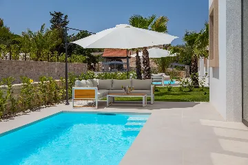 Contemporary Seaside Villa with Pool in Tkon