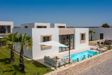 Contemporary Seaside Villa with Pool in Tkon
