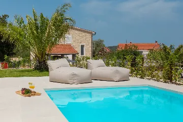 Modern Seaside Villa with Pool, Tkon