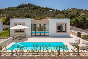 Modern Seaside Villa with Pool, Tkon