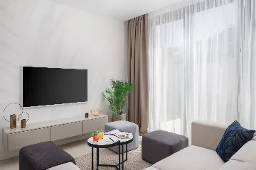 Modern Seaside Villa with Pool, Tkon