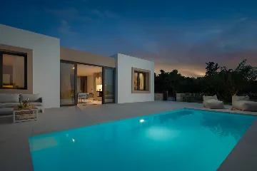 Modern Seaside Villa with Pool, Tkon