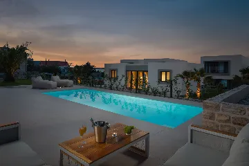 Modern Seaside Villa with Pool, Tkon