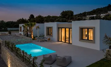 Modern Seaside Villa with Pool, Tkon