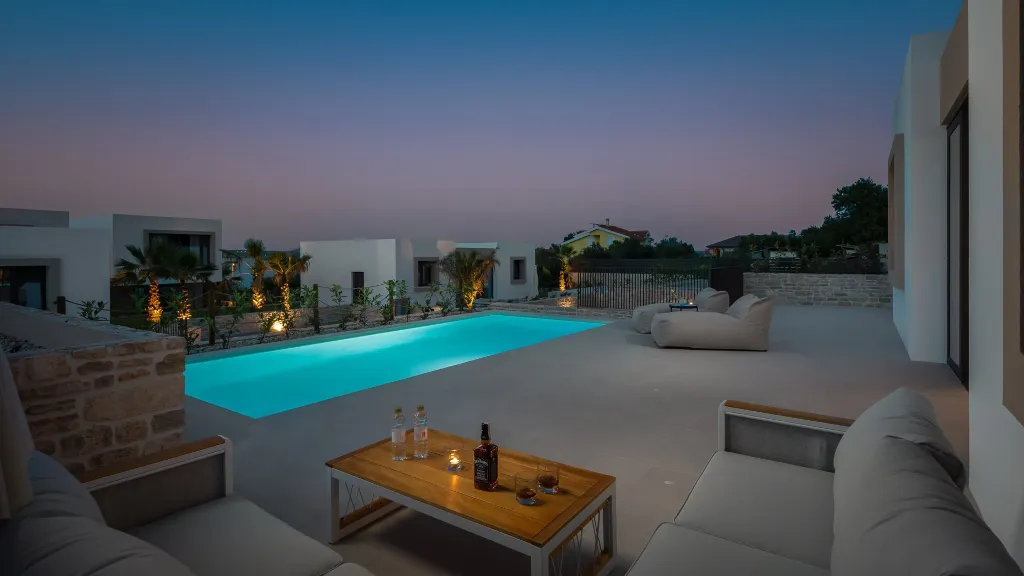 Beachfront Villa with Private Pool in Tkon