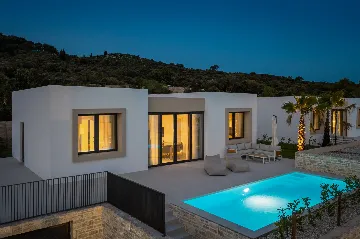 Beachfront Villa with Private Pool in Tkon