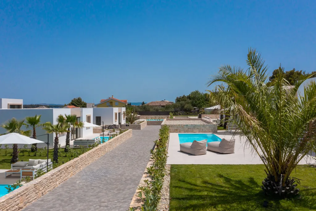 Beachfront Villa with Private Pool in Tkon