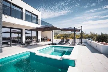 Contemporary Villa with Pool and Sea Views, Kaštel Stari