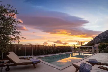 Modern Poolside Villa Retreat in Baška Voda