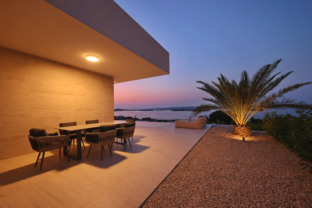Modern Seaside Villa with Pool in Tkon