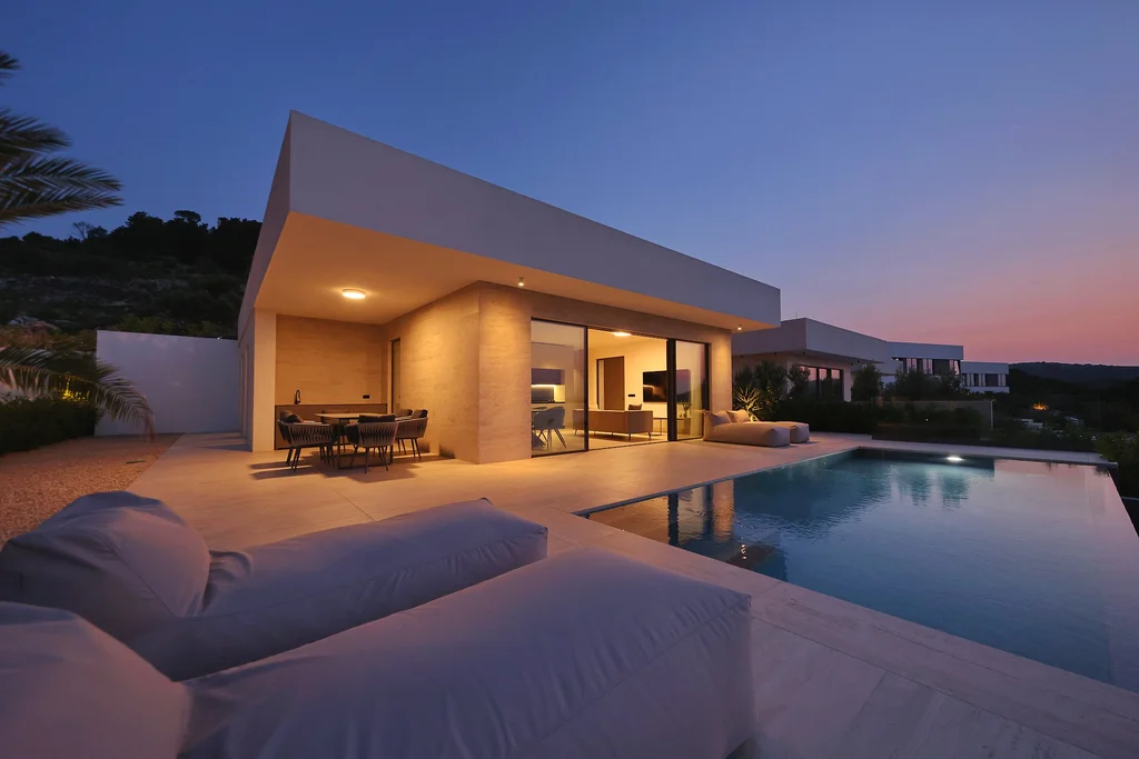 Modern Seaside Villa with Pool in Tkon