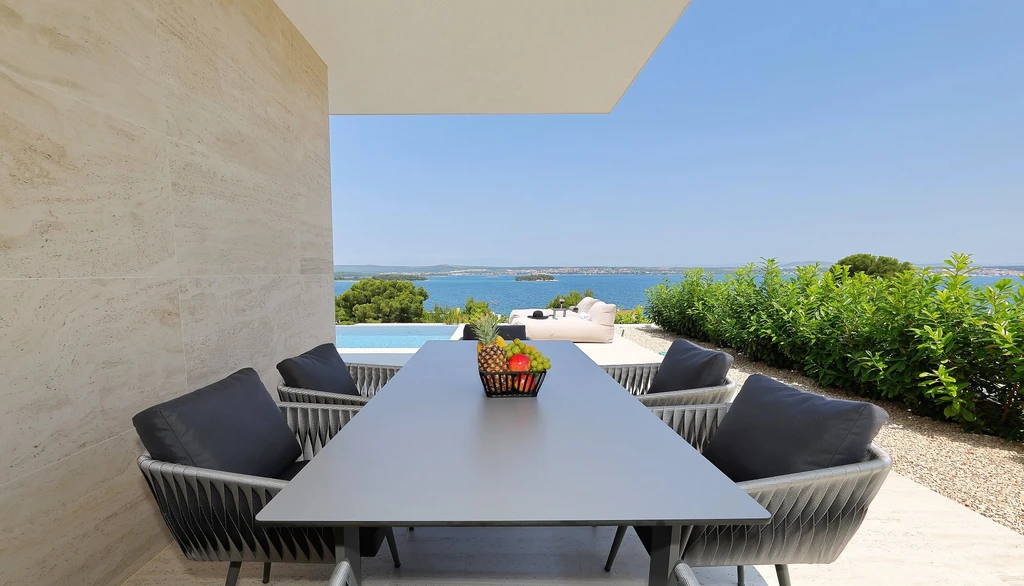 Modern Seaside Villa with Pool in Tkon