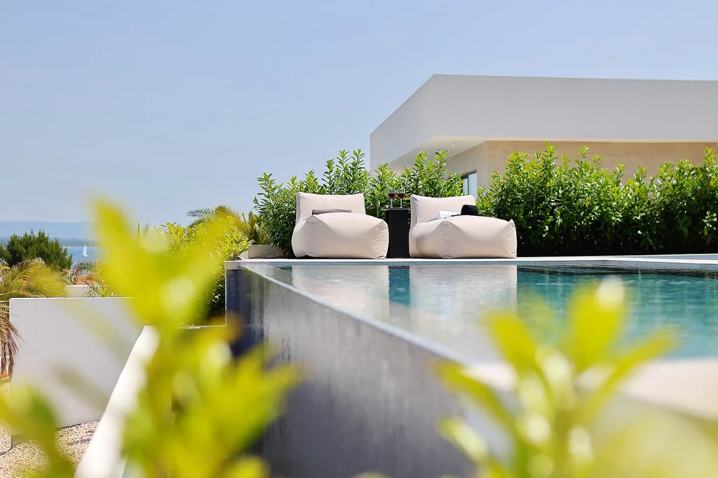 Modern Seaside Villa with Pool in Tkon
