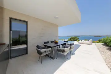 Modern Seaside Villa with Heated Pool in Tkon