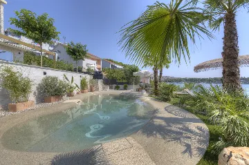 Spacious Beachfront Villa with Pool in Trogir