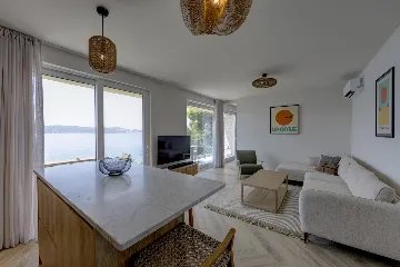 Spacious Beachfront Villa with Pool in Trogir