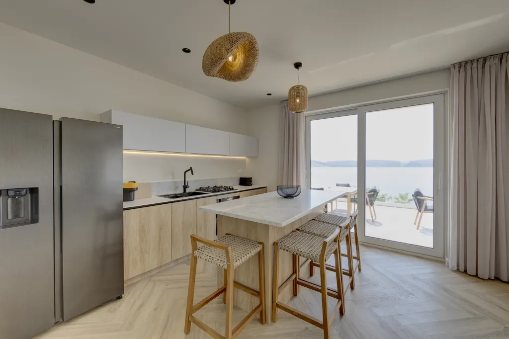 Spacious Beachfront Villa with Pool in Trogir