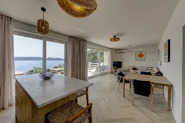 Spacious Beachfront Villa with Pool in Trogir